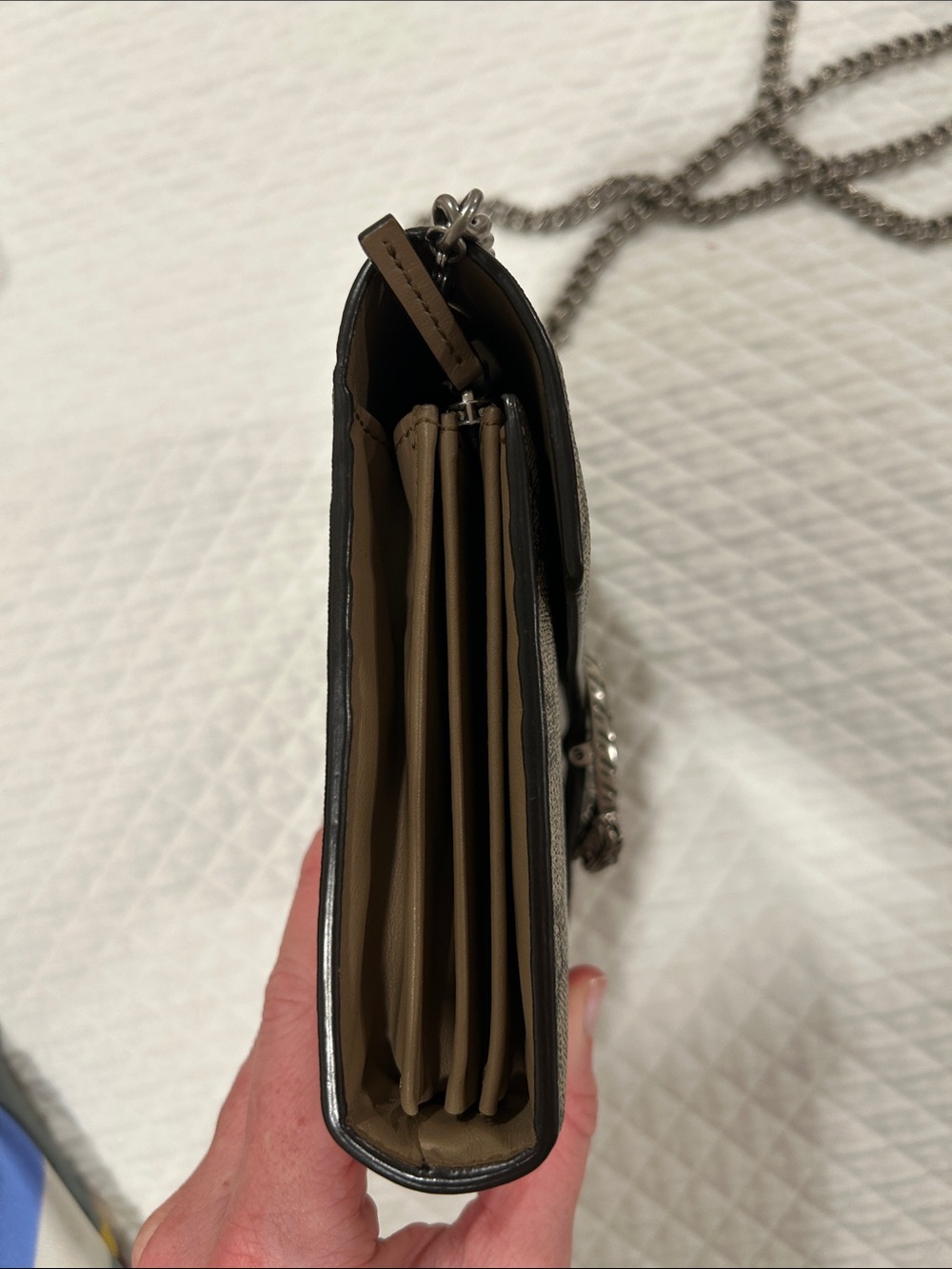 Gucci Tan GG Supreme Dionysus Chain Crossbody Bag - Picture 5 of 7